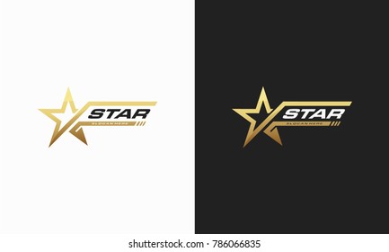 Luxury Gold Star logo designs template, Elegant Star logo designs