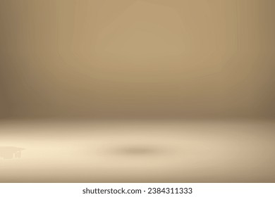 Luxury gold studio room background with spotlights and shadow, Template mockup for display of product