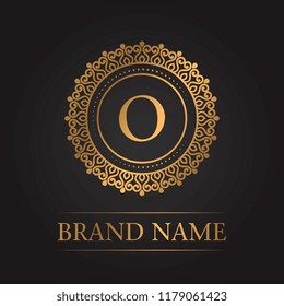 Luxury gold template monogram
