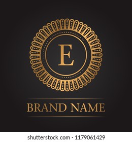 Luxury gold template monogram