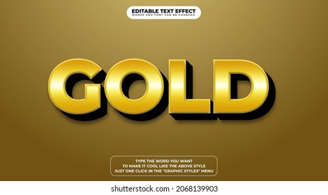 Luxury Gold Text Style Effect with Editable Text