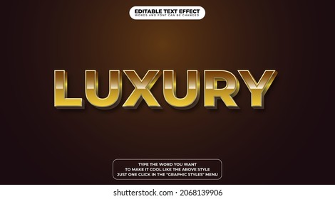 Luxury Gold Text Style Effect With Editable Text