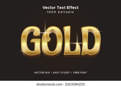 Luxury Gold Text Style Effect with Editable Text