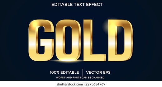 Efecto de estilo de texto de oro de lujo con texto editable