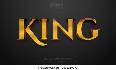 Luxury gold text style effect. Gold editable text effect mockup template