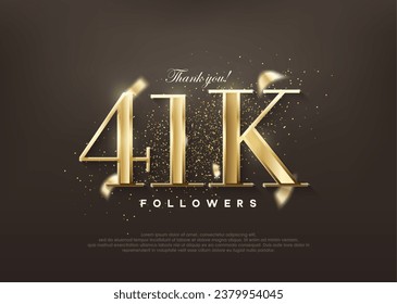 Luxury gold thank you 41k followers. greetings and celebrations.
