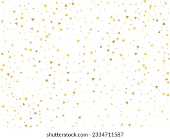 Luxuriöser goldener Dreieckskonfetti-Hintergrund. Vektorgrafik.