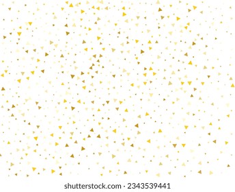 Luxury Gold Triangular Confetti Background. Vector illustration.