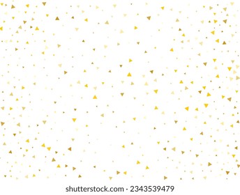 Luxury Gold Triangular Confetti Background. Vector illustration.