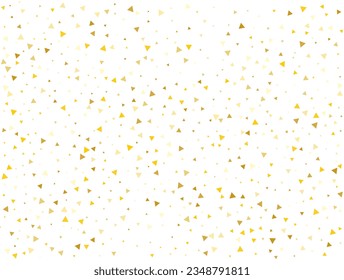 Luxury Gold Triangular Confetti Background. Vector illustration.