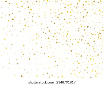 Luxury Gold Triangular Confetti Background. Vector illustration.