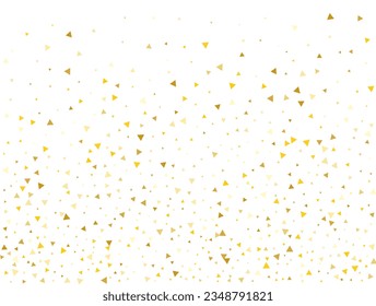 Luxury Gold Triangular Confetti Background. Vector illustration.
