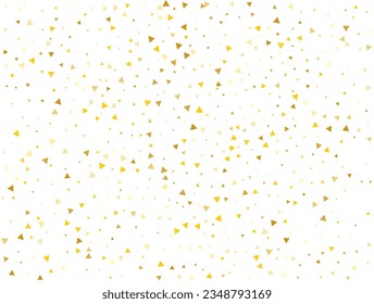 Luxury Gold Triangular Confetti Background. Vector illustration.