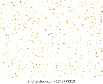 Luxury Gold Triangular Confetti Background. Vector illustration.