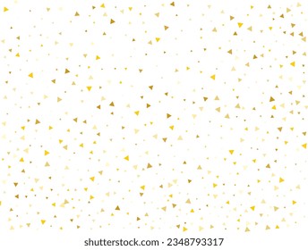 Luxury Gold Triangular Confetti Background. Vector illustration.
