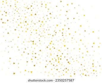 Luxury Gold Triangular Confetti Background. Vector illustration