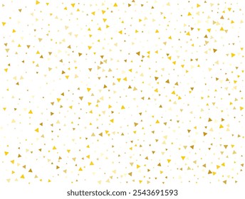 Luxury Gold Triangular Confetti Background. Vector illustration.