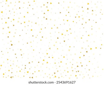 Luxury Gold Triangular Confetti Background. Vector illustration.