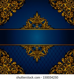 Luxury Gold Vector Frame Background