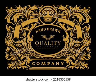 Luxury gold vintage certificate flourish Vector illustrations for your work Logo, mascot merchandise t-shirt, stickers and Label designs, poster, greeting cards advertising business company or brands.