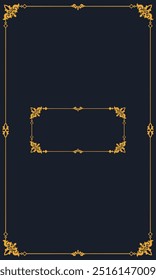 Luxury gold vintage invitation cover template