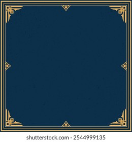 Luxury gold vintage wedding invitation cover square background