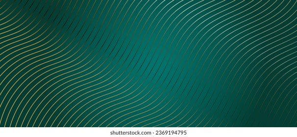 Luxury gold wave background pattern seamless geometric line circle abstract design vector.