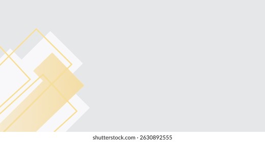 Luxury gold and white background, abstract decoration, golden pattern, halftone gradients, 3d vector illustration. White, grey, gold lines cover template, geometric shapes, modern minimal banner
