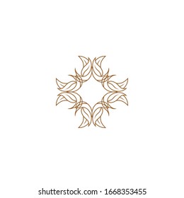 Luxury gold and white logo design template vector illustration for Restaurant, Royalty, Boutique, Cafe, Hotel, Heraldic, Jewelry and Fashion. Ornament shapes for logotype or badge design