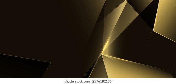 Luxury gold-black background, abstract elegant background vector for branding presentation