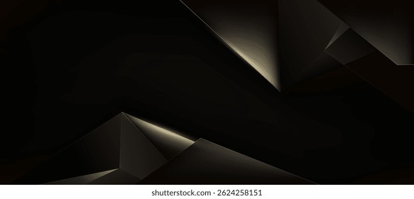 Luxury gold-black background, abstract elegant background vector for branding presentation