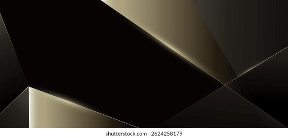 Luxury gold-black background, abstract elegant background vector for branding presentation