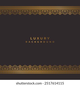 luxury golden abstract seamless decorative wedding invitation card template art deco with gold ornamental pattern line border divider background