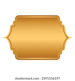 luxury golden arabic islamic banner title frame transparent background gold text box clipart