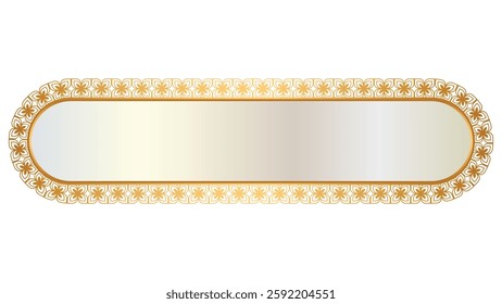luxury golden arabic islamic banner title frame text box background