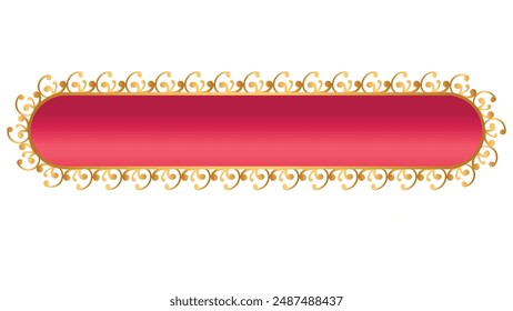 luxury golden arabic islamic text box title frame border set with ornamental illustration
