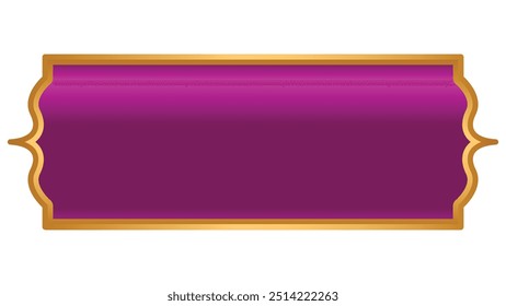 luxury golden arabic islamic text box title frame border set with ornamental illustration