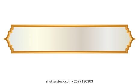 luxury golden arabic islamic text box title frame border set with ornamental illustration