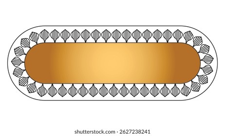 luxury golden arabic islamic text box title frame border set with ornamental illustration	