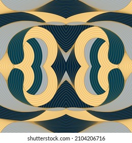Luxury golden Art Deco Pattern, Linear color background texture for print, fabric, packaging design, invite.