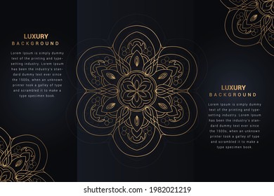 luxury golden background flower decorative mandala background