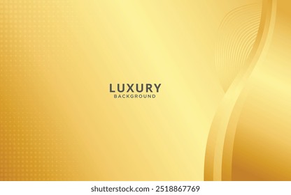 Fondo dorado de lujo con forma o elegante ilustración de fondo dorado
