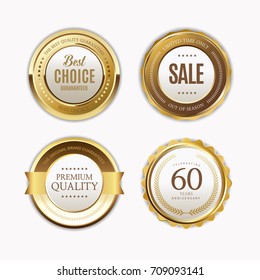 Luxury golden badge and labels collection