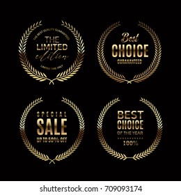 Luxury golden badge and labels collection