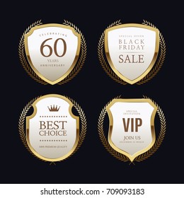 Luxury golden badge and labels collection