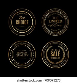 Luxury golden badge and labels collection