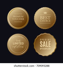 Luxury golden badge and labels collection