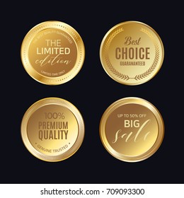 Luxury golden badge and labels collection