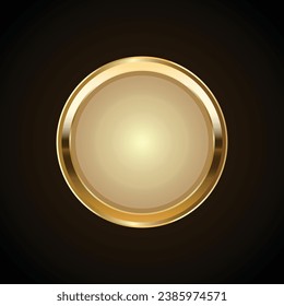 Luxury golden badges and labels. Retro vintage circle badge design