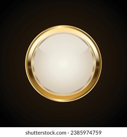 Luxury golden badges and labels. Retro vintage circle badge design